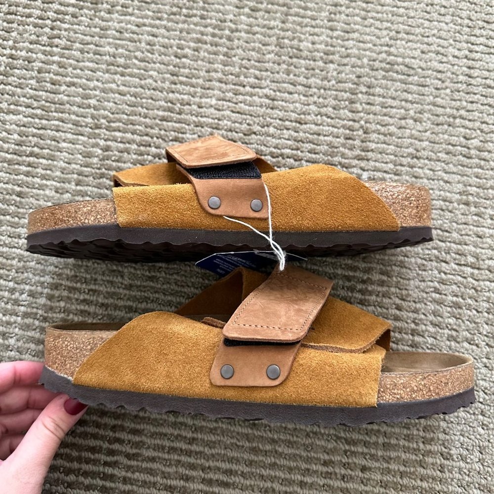 Birkenstock Kyoto Nubuck/Suede Leather in Mink - Picture 12 of 13